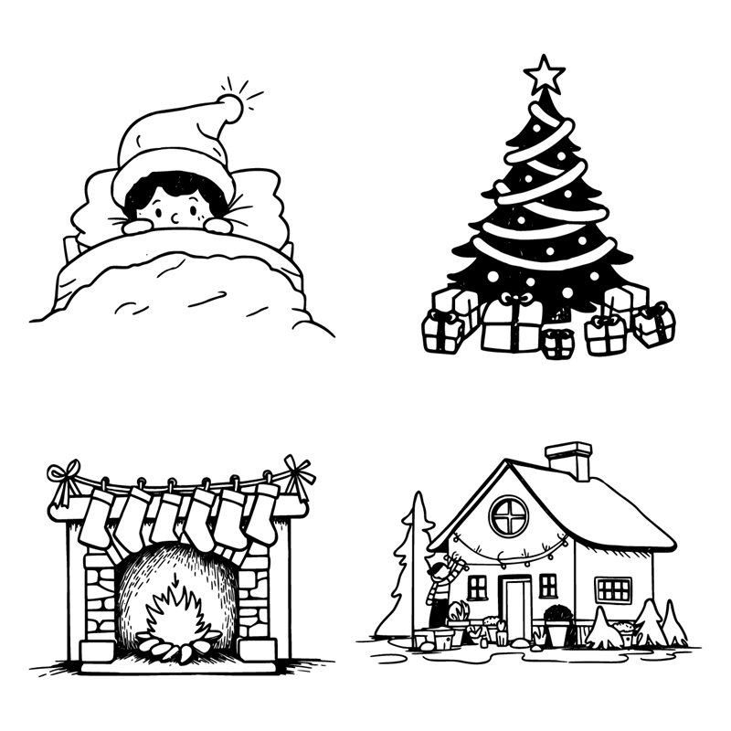 Clippy Christmas Illustrations