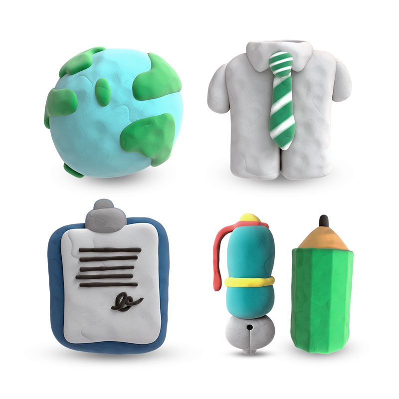 Clay 3D Business Icons illustration pack thumbnail