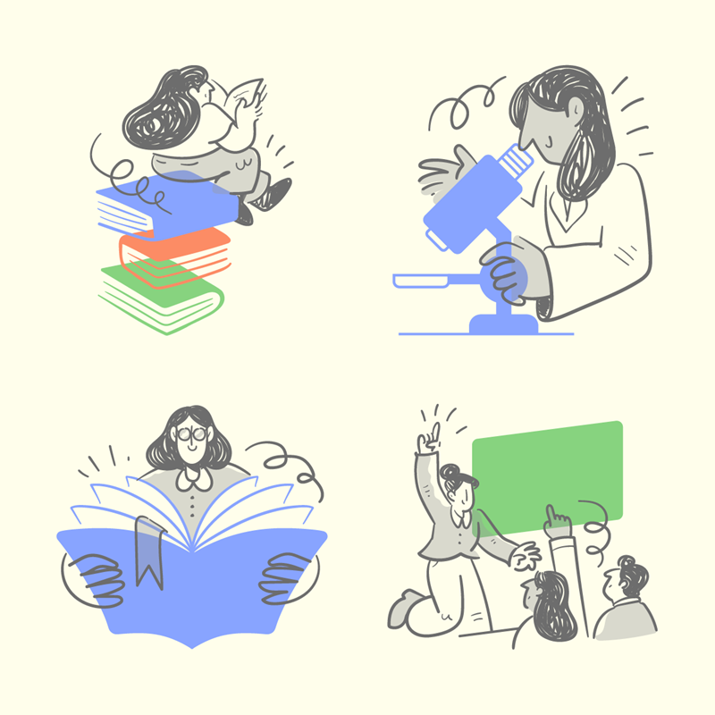 Hannah Education Illustrations